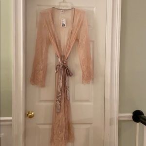 NWT Sheer lace robe